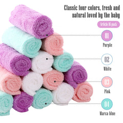 Cute Castle baby-skin-safe coral fleece washcloth highlighting gentle cleansing for delicate skin