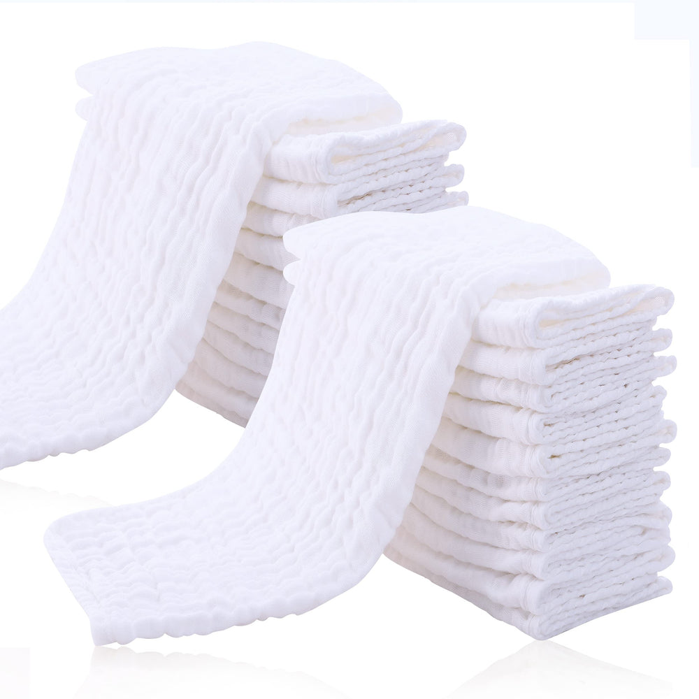Cute Castle burp cloth pack 24pcs shows ultra-soft muslin layers for gentle baby care.