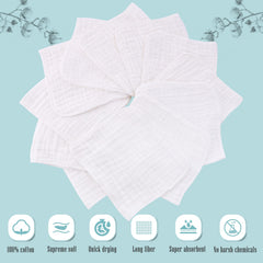 Cute Castle muslin burp cloth 20x10 soft absorbent for on-the-go messes