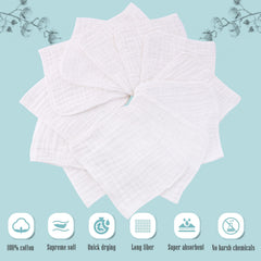 Cute Castle muslin burp cloths multiuse and highly absorbent for spills and messes.