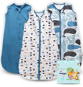 Cute Castle sleep sack blue front view showing lightweight 0.5 TOG warmth.