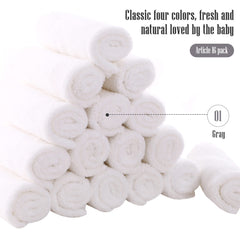 Cute Castle 16-pack washcloths dry quickly and stay plush after repeated washing