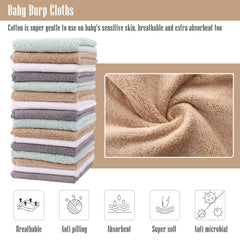 Cute Castle ultra-soft washcloths absorbent close-up showing quick-dry performance