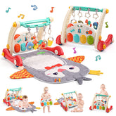 CUTE STONE baby gym play mat with soft surface for comfy tummy time.