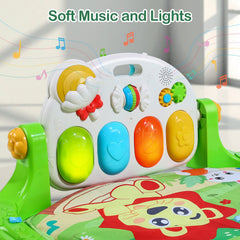 CUTE STONE Baby Gym tummy-time-mat supports neck and upper body awareness during floor time.