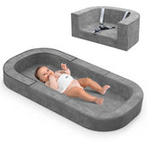 Cutebeams 4-in-1 travel bed folded in bag for space-saving travel
