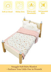 Cutie Pumpkin down-alternative quilt pink offers lightweight warmth for year-round use.