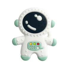 Cuxnoo spaceman teether cyan front view soothes gums