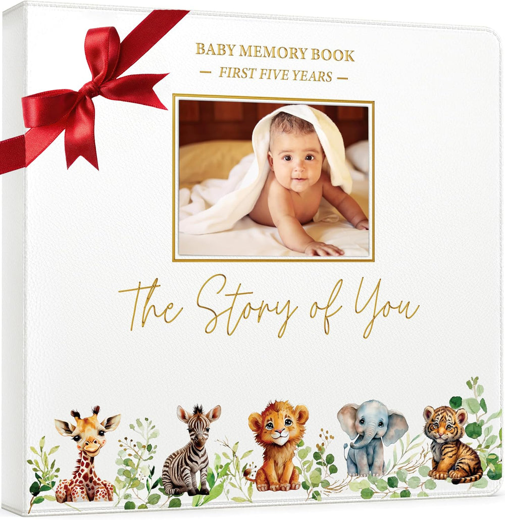 CV Charvoria baby book cover faux leather offers durable, elegant keepsake protection.