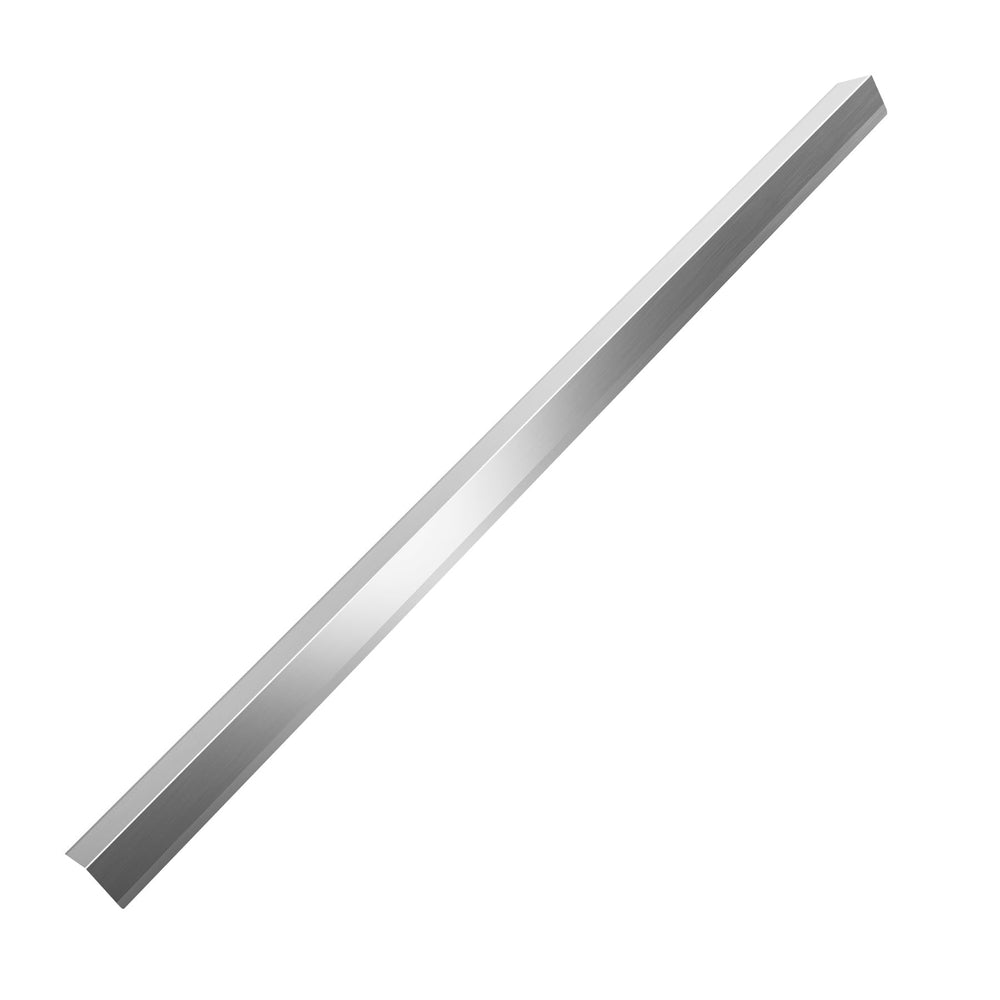 Cxforste stainless steel corner guard along a wall edge protects high-traffic corners from damage.