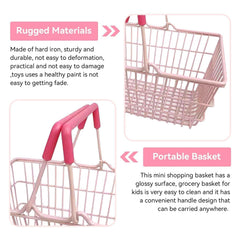 Cyrank mini pink basket glossy surface easy to wipe clean