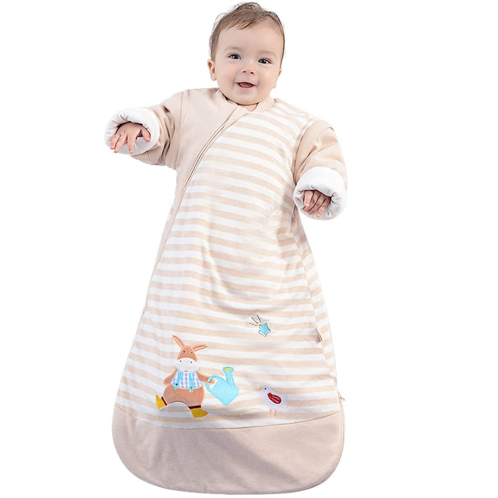CYUURO baby wearable blanket sleep sack front view shows cozy fit for toddlers