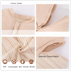 CYUURO sleep sack with shoulder snaps for easy dressing and secure fit during naps