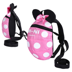 CZSYZCZS baby toddler leash backpack pink side view with detachable leash for flexible supervision