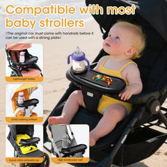 D BABE snack tray includes a phone rack for quick access on outings.