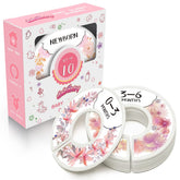 Dabancy floral newborn divider labeled for quick size selection in nursery closet