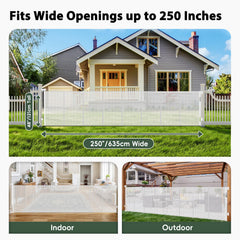 Dabormi 48inch extra tall gate provides privacy and pet safety in living areas