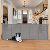 Dabormi punch-free retractable gate 96-inch extended for wide doorways and child safety.