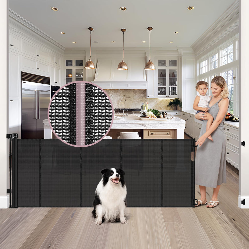 Dabormi reinforced 72-wide gate extended across a doorway for safe containment of babies and pets.