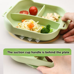 DAECHAO divided tableware design promotes self-feeding with a neat, organized plate.