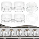 DAFUWENG stove knob covers closeup shows clear view and safety.