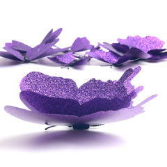 DAGOU 3D butterfly wall decor gold powder finish close-up reveals shimmering wings.