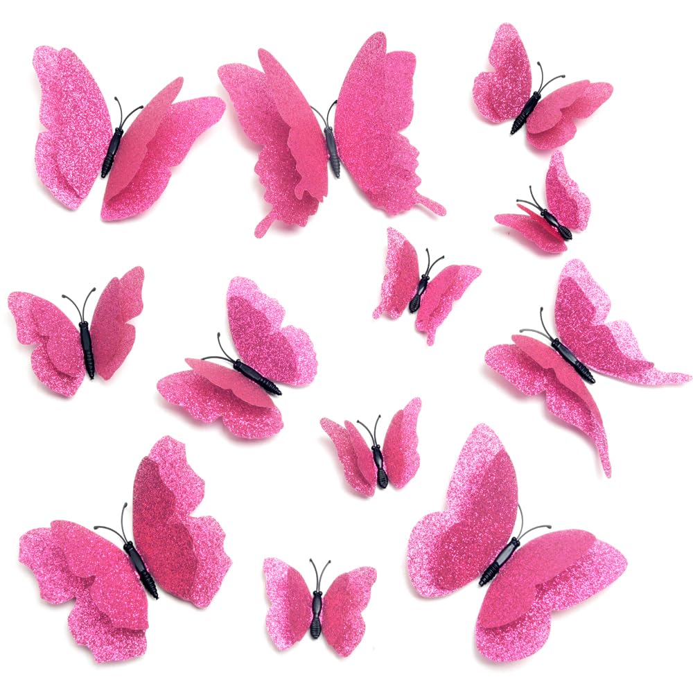DAGOU 3D butterfly wall decor rose red packaging closeup for gifting and display