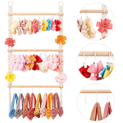 Dahey boho nursery bow organizer in a baby girl's room