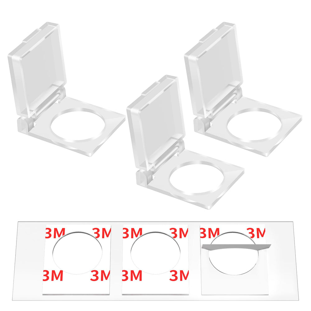 DaierTek 19mm power button cover in clear cap protects switches from dust.