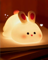 Daixinde Big Face Rabbit Night Light front view, a cute decor piece for any room
