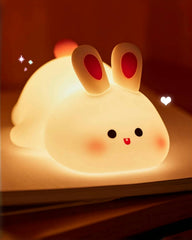 Daixinde Big Face Rabbit Night Light front view, a cute decor piece for any room