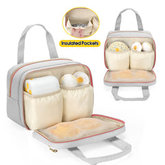 Damero bag insulated main compartment helps keep bottles and ice packs together.