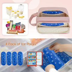Damero breastmilk cooler bag ice packs included for steady cooling