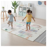 DAN&GO extra large play mat folded for easy transport and storage.