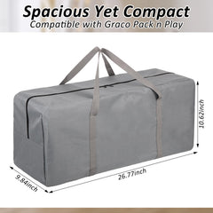DANHMAO Graco Pack n Play bag folded compactly for home storage.