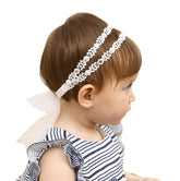 DANMY baby headband pink lace petal detail enhances everyday outfits