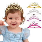 DANMY gold crown headband for festive photos and gentle wear