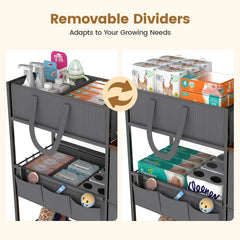 Danpinera diaper caddy removable dividers keep spacing flexible