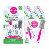 Dapple breast pump cleaning kit packaging shown for on-the-go cleaning convenience.