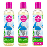Dapple Breast Pump Soap packaging shows fragrance-free formula for safe baby gear cleaning.