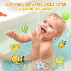 dar darouxiao floating bath thermometer in action as infant-friendly bath toy