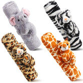 Datanly forest elephant seatbelt cover with plush padding for comfy car rides.