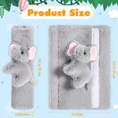 Datanly forest white tiger seatbelt cover adds soft padding and playful style.