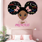 Datesno black girl wall sticker I AM KIND promotes positive daily motivation in bedrooms.