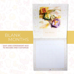 DateWorks wall display ready calendar for a charming baby keepsake room
