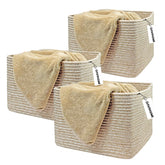 DAVIHOMI small rope basket closeup weave for durable living room storage