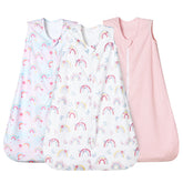 David's Kids sleep sack open keeps baby cozy overnight.