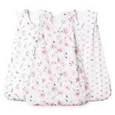 David's Kids 3-pack sleep sack front view with floral pattern for breathable baby sleep.