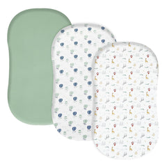 David's Kids 3-pack bassinet sheets—compact packaging for easy gifting and storage.