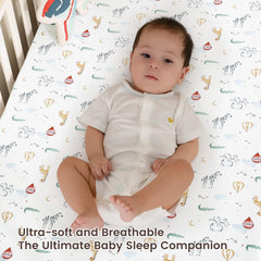 David's Kids bassinet animal-pattern sheets offer cozy sleep with playful designs.